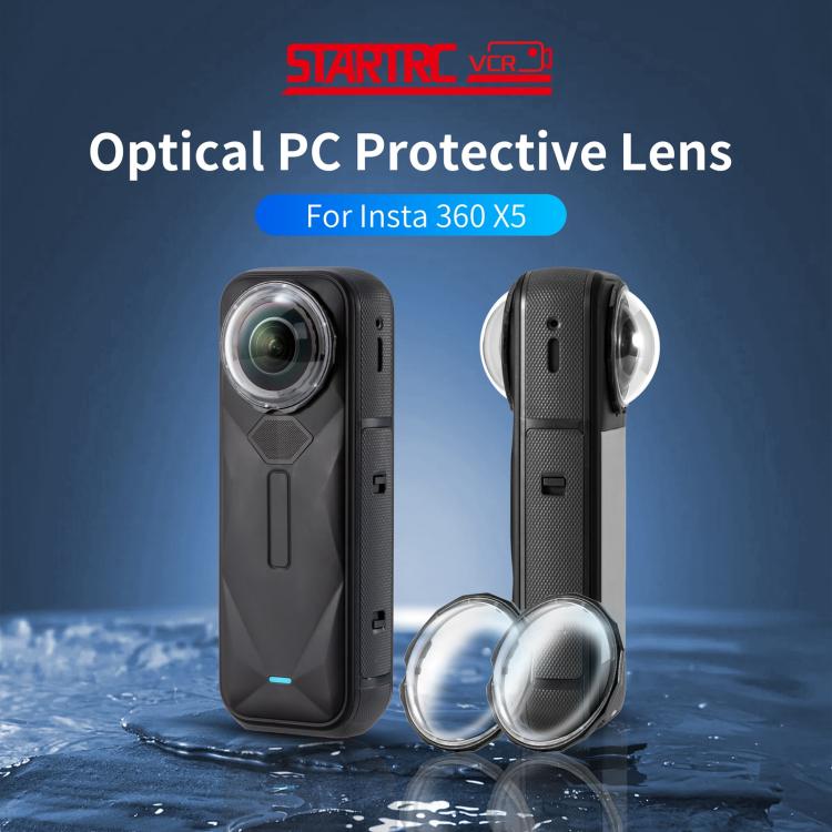 For Insta360 X5 STARTRC Slim Protective Lens Guad PC Lens Cover (Transparent) - Len Accessories by STARTRC | Online Shopping UK | buy2fix