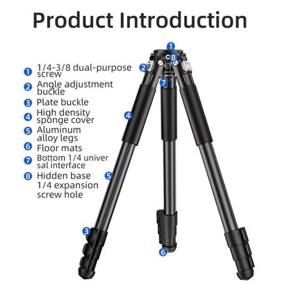 BEXIN RK294 Portable Collapsible Aluminum Alloy Camera Tripod (Black) - Tripods by BEXIN | Online Shopping UK | buy2fix