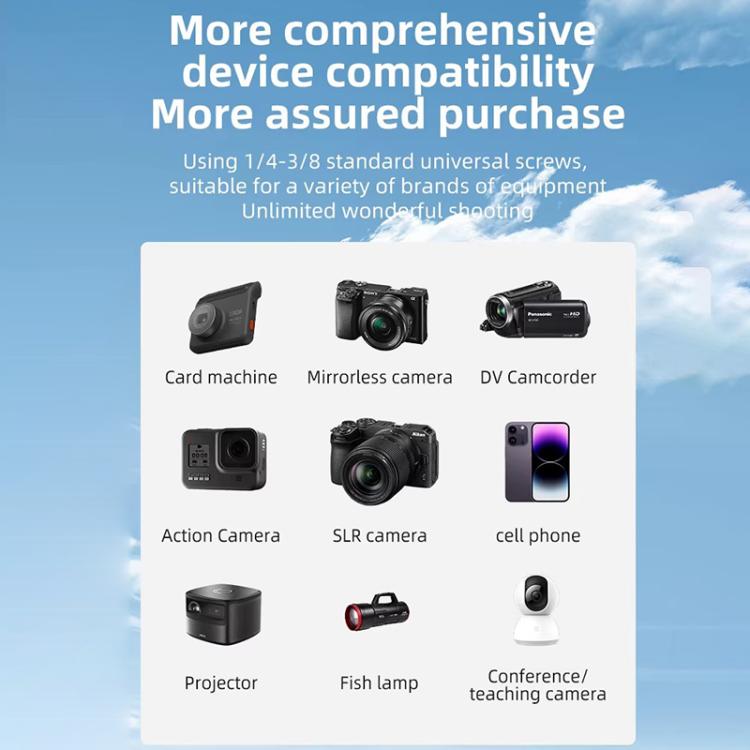 BEXIN RK294 Portable Collapsible Aluminum Alloy Camera Tripod (Black) - Tripods by BEXIN | Online Shopping UK | buy2fix