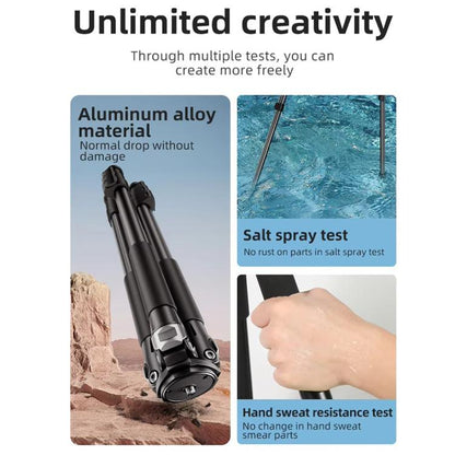 BEXIN RK294 Portable Collapsible Aluminum Alloy Camera Tripod (Black) - Tripods by BEXIN | Online Shopping UK | buy2fix