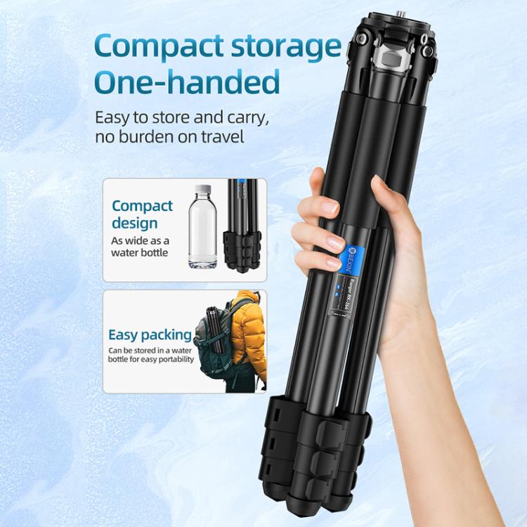BEXIN RK264 Portable Collapsible Aluminum Alloy Camera Tripod (Black) - Tripods by BEXIN | Online Shopping UK | buy2fix