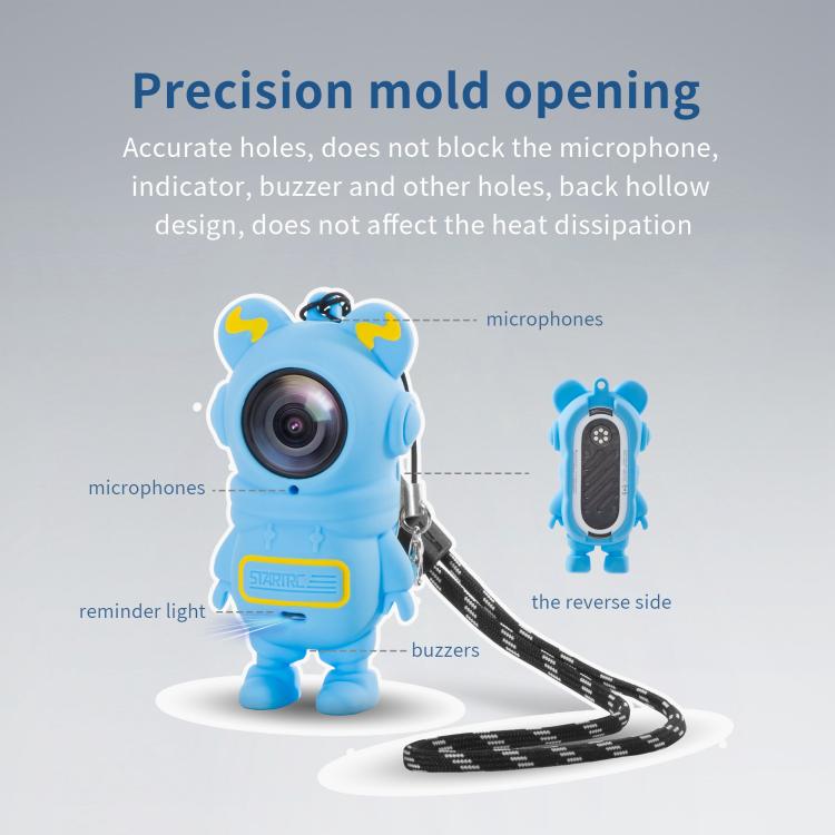 For Insta360 GO 3S STARTRC Cartoon Silicone Protective Case (Baby Blue) - Case & Bags by STARTRC | Online Shopping UK | buy2fix