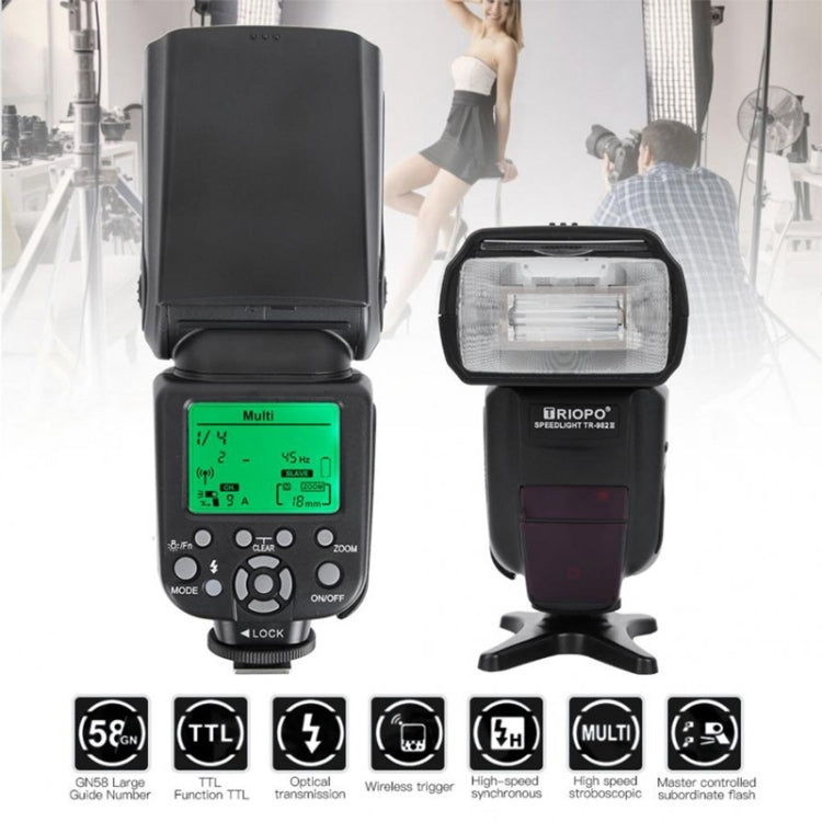 TRIOPO TR-982IIC Flash Light Speedlite for Canon (Black) - Shoe Mount Flashes by TRIOPO | Online Shopping UK | buy2fix