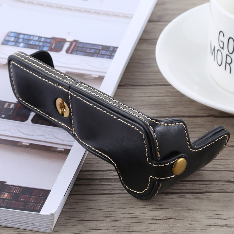 1/4 inch Thread PU Leather Camera Half Case Base for Canon EOS M5(Black) - Half Case by buy2fix | Online Shopping UK | buy2fix