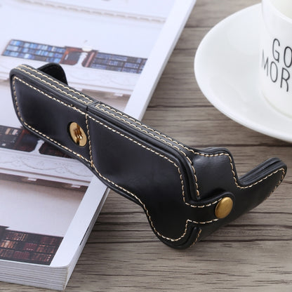 1/4 inch Thread PU Leather Camera Half Case Base for Canon EOS M5(Black) - Half Case by buy2fix | Online Shopping UK | buy2fix