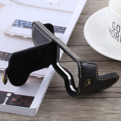 1/4 inch Thread PU Leather Camera Half Case Base for Canon EOS M5(Black) - Half Case by buy2fix | Online Shopping UK | buy2fix