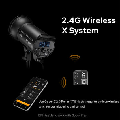 Godox DP600III-V Studio Flash Photo Light 600Ws 2.4G Wireless X System Bowens Mount Light (US Plug) - Shoe Mount Flashes by Godox | Online Shopping UK | buy2fix