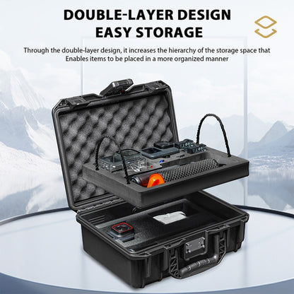 STARTRC DIY Combination Lock Waterproof Dual-layer Suitcase Storage Box (Black) - Carry Cases by STARTRC | Online Shopping UK | buy2fix