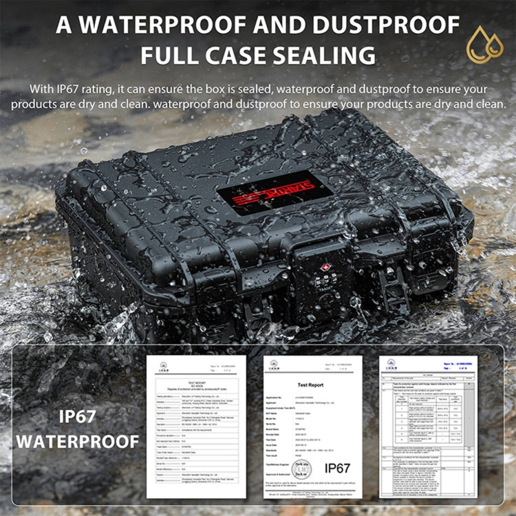 STARTRC DIY Combination Lock Waterproof Dual-layer Suitcase Storage Box (Black) - Carry Cases by STARTRC | Online Shopping UK | buy2fix