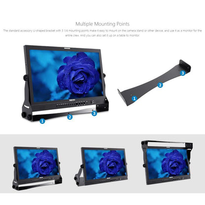 SEETEC P238-9HSD 23.8 inch 3G-SDI 4K HDMI Pro Broadcast LCD Monitor IPS Full HD 1920x1080 Monitor (UK Plug) - On-camera Monitors by SEETEC | Online Shopping UK | buy2fix