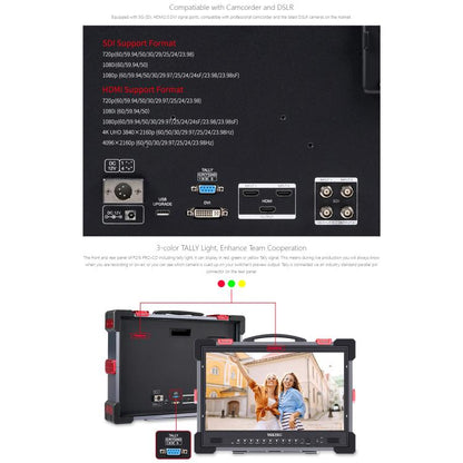 SEETEC P215 PRO-CO 21.5 inch 1000nit High Bright Portable Protective Broadcast Monitor Full HD 1920x1080 Monitor (EU Plug) - On-camera Monitors by SEETEC | Online Shopping UK | buy2fix