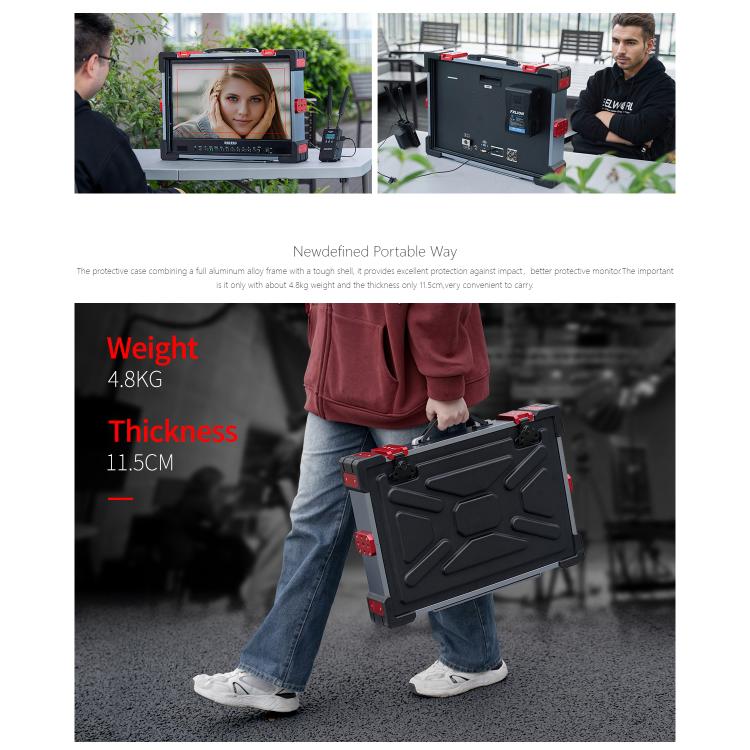 SEETEC P215 PRO-CO 21.5 inch 1000nit High Bright Portable Protective Broadcast Monitor Full HD 1920x1080 Monitor (EU Plug) - On-camera Monitors by SEETEC | Online Shopping UK | buy2fix