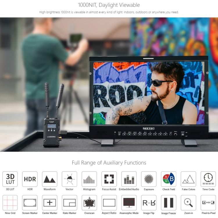 SEETEC P215 PRO 21.5 inch 1000nit High Bright Broadcast Monitor Full HD 1920x1080 Monitor (US Plug) - On-camera Monitors by SEETEC | Online Shopping UK | buy2fix