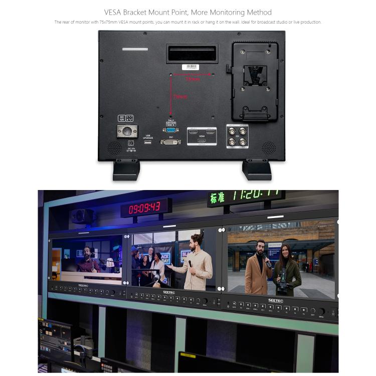 SEETEC P133 PRO 13.3 inch 1000nit High Bright Broadcast Monitor Full HD 1920x1080 Monitor (US Plug) - On-camera Monitors by SEETEC | Online Shopping UK | buy2fix