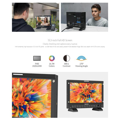 SEETEC P133 PRO 13.3 inch 1000nit High Bright Broadcast Monitor Full HD 1920x1080 Monitor (US Plug) - On-camera Monitors by SEETEC | Online Shopping UK | buy2fix