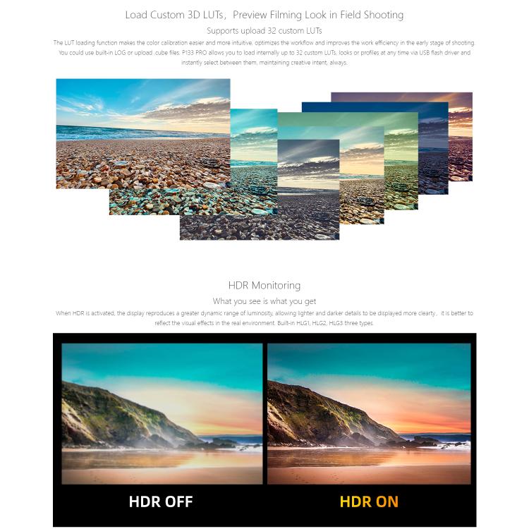 SEETEC P133 PRO 13.3 inch 1000nit High Bright Broadcast Monitor Full HD 1920x1080 Monitor (US Plug) - On-camera Monitors by SEETEC | Online Shopping UK | buy2fix