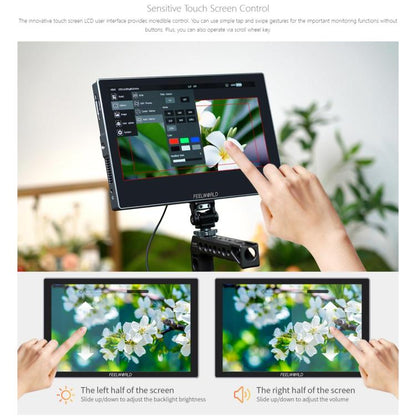 FEELWORLD S10 10.1 inch 12G SDI HDMI2.0 Camera Field Monitor High Brightness 1200nit Touchscreen Monitor (Black) - On-camera Monitors by FEELWORLD | Online Shopping UK | buy2fix