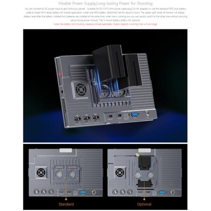 FEELWORLD S10 10.1 inch 12G SDI HDMI2.0 Camera Field Monitor High Brightness 1200nit Touchscreen Monitor (Black) - On-camera Monitors by FEELWORLD | Online Shopping UK | buy2fix