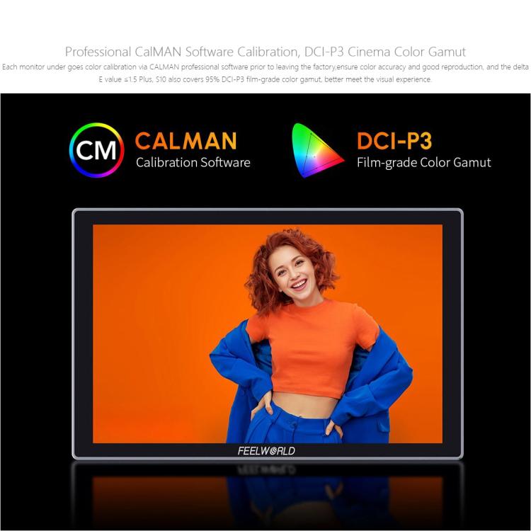 FEELWORLD S10 10.1 inch 12G SDI HDMI2.0 Camera Field Monitor High Brightness 1200nit Touchscreen Monitor (Black) - On-camera Monitors by FEELWORLD | Online Shopping UK | buy2fix