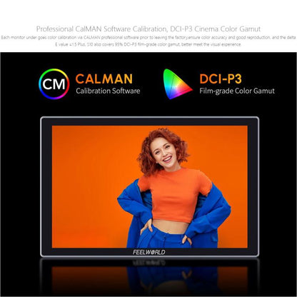 FEELWORLD S10 10.1 inch 12G SDI HDMI2.0 Camera Field Monitor High Brightness 1200nit Touchscreen Monitor (Black) - On-camera Monitors by FEELWORLD | Online Shopping UK | buy2fix