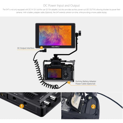FEELWORLD SH7 7 inch Ultra Bright 2200nit On-camera Monitor SDI HDMI Cross Conversion Monitor (Black) - On-camera Monitors by FEELWORLD | Online Shopping UK | buy2fix