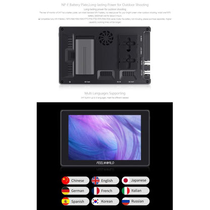 FEELWORLD SH7 7 inch Ultra Bright 2200nit On-camera Monitor SDI HDMI Cross Conversion Monitor (Black) - On-camera Monitors by FEELWORLD | Online Shopping UK | buy2fix