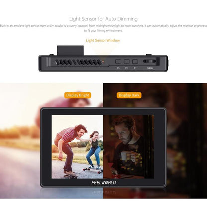 FEELWORLD SH7 7 inch Ultra Bright 2200nit On-camera Monitor SDI HDMI Cross Conversion Monitor (Black) - On-camera Monitors by FEELWORLD | Online Shopping UK | buy2fix
