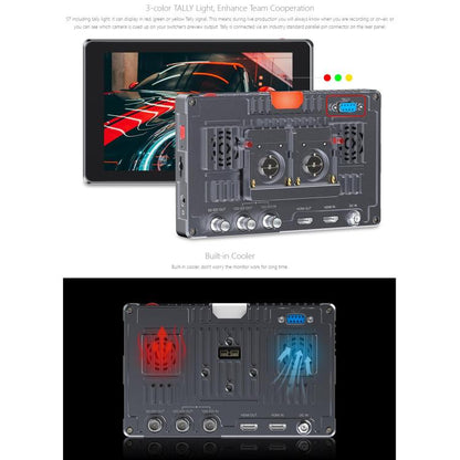 FEELWORLD S7 7 inch 12G SDI HDMI2.0 Camera Field Monitor High Brightness1600nit Touchscreen Monitor (Black) - On-camera Monitors by FEELWORLD | Online Shopping UK | buy2fix