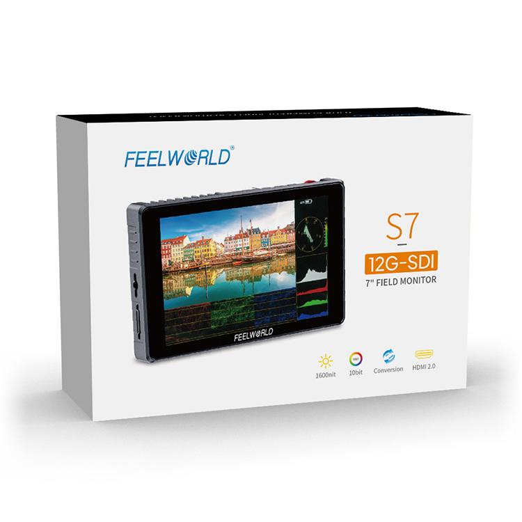 FEELWORLD S7 7 inch 12G SDI HDMI2.0 Camera Field Monitor High Brightness1600nit Touchscreen Monitor (Black) - On-camera Monitors by FEELWORLD | Online Shopping UK | buy2fix