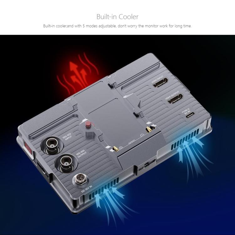 FEELWORLD H5 5.5 inch 12G SDI HDMI 2.0 Camera Field Monitor High Brightness 1200nit Touchscreen Monitor (Black) - On-camera Monitors by FEELWORLD | Online Shopping UK | buy2fix