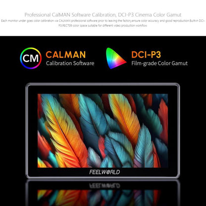 FEELWORLD H5 5.5 inch 12G SDI HDMI 2.0 Camera Field Monitor High Brightness 1200nit Touchscreen Monitor (Black) - On-camera Monitors by FEELWORLD | Online Shopping UK | buy2fix