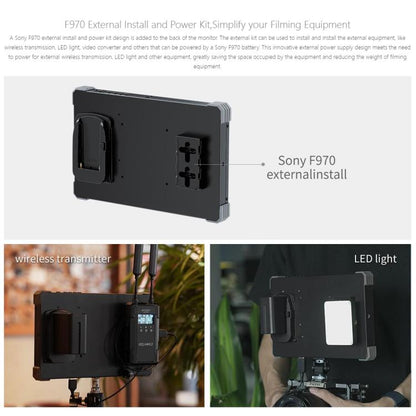 FEELWORLD T10 10.1 inch Aluminium DSLR Camera Field Monitor Touch Screen 4K HDMI Monitor (Black) - On-camera Monitors by FEELWORLD | Online Shopping UK | buy2fix