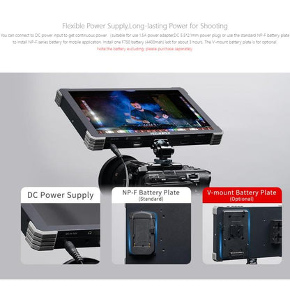 FEELWORLD T10 10.1 inch Aluminium DSLR Camera Field Monitor Touch Screen 4K HDMI Monitor (Black) - On-camera Monitors by FEELWORLD | Online Shopping UK | buy2fix