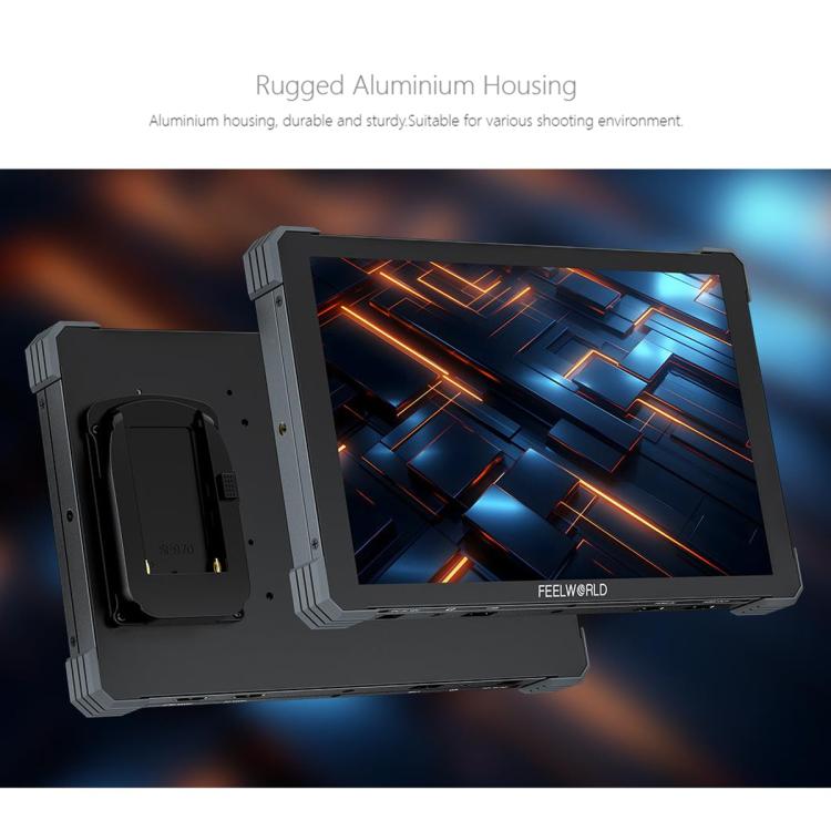 FEELWORLD T10 10.1 inch Aluminium DSLR Camera Field Monitor Touch Screen 4K HDMI Monitor (Black) - On-camera Monitors by FEELWORLD | Online Shopping UK | buy2fix