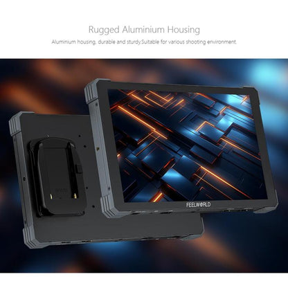 FEELWORLD T10 10.1 inch Aluminium DSLR Camera Field Monitor Touch Screen 4K HDMI Monitor (Black) - On-camera Monitors by FEELWORLD | Online Shopping UK | buy2fix