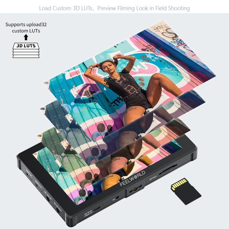 FEELWORLD F7 PLUS 7 inch DSLR Camera Field Monitor Touch Screen 4K HDMI High Brightness 1200nit Monitor (Black) - On-camera Monitors by FEELWORLD | Online Shopping UK | buy2fix