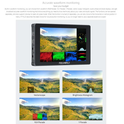 FEELWORLD F7 PLUS 7 inch DSLR Camera Field Monitor Touch Screen 4K HDMI High Brightness 1200nit Monitor (Black) - On-camera Monitors by FEELWORLD | Online Shopping UK | buy2fix