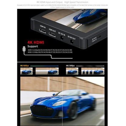 FEELWORLD F7 PLUS 7 inch DSLR Camera Field Monitor Touch Screen 4K HDMI High Brightness 1200nit Monitor (Black) - On-camera Monitors by FEELWORLD | Online Shopping UK | buy2fix