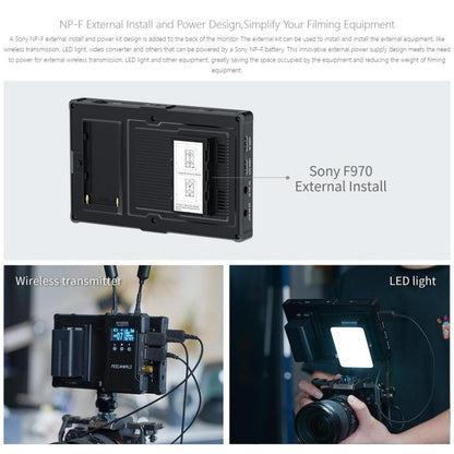 FEELWORLD F7 PLUS 7 inch DSLR Camera Field Monitor Touch Screen 4K HDMI High Brightness 1200nit Monitor (Black) - On-camera Monitors by FEELWORLD | Online Shopping UK | buy2fix