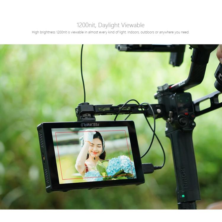 FEELWORLD F7 PLUS 7 inch DSLR Camera Field Monitor Touch Screen 4K HDMI High Brightness 1200nit Monitor (Black) - On-camera Monitors by FEELWORLD | Online Shopping UK | buy2fix