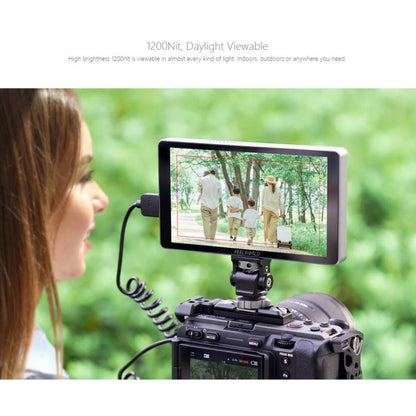 FEELWORLD P6XL 6.0 inch Aluminium Built-in Battery DSLR Camera Field Monitor Touch Screen 4K HDMI High Brightness 1200nit Monitor (Black) - On-camera Monitors by FEELWORLD | Online Shopping UK | buy2fix