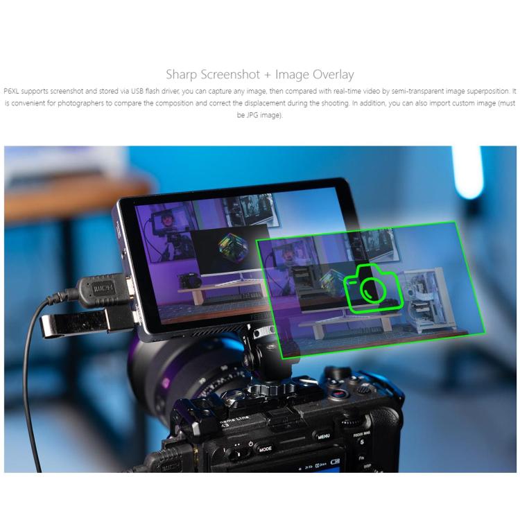 FEELWORLD P6XL 6.0 inch Aluminium Built-in Battery DSLR Camera Field Monitor Touch Screen 4K HDMI High Brightness 1200nit Monitor (Black) - On-camera Monitors by FEELWORLD | Online Shopping UK | buy2fix