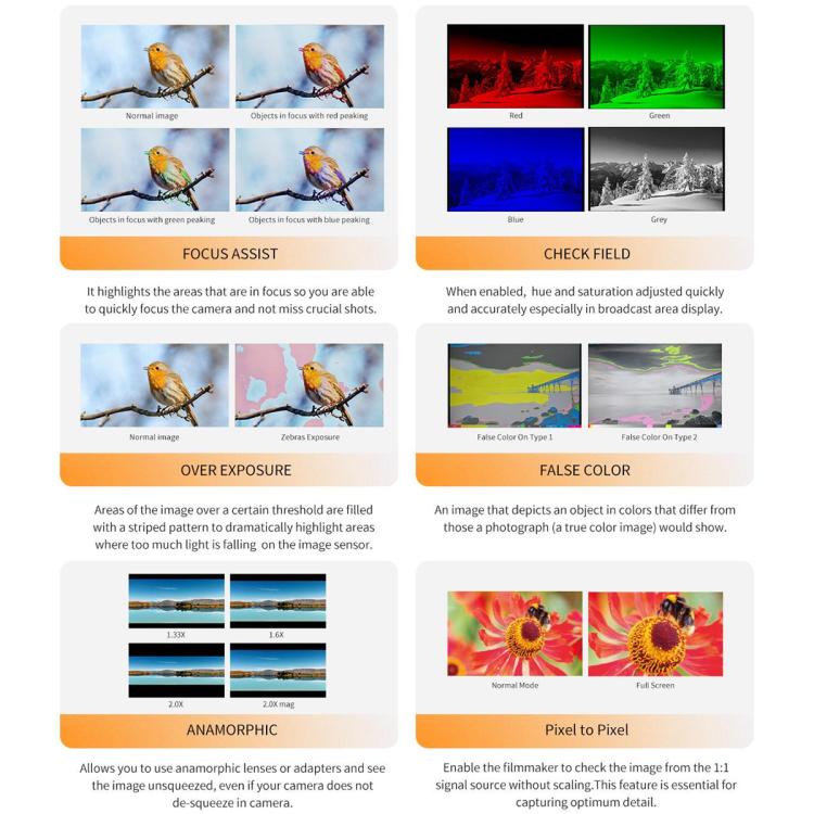 FEELWORLD P6XL 6.0 inch Aluminium Built-in Battery DSLR Camera Field Monitor Touch Screen 4K HDMI High Brightness 1200nit Monitor (Black) - On-camera Monitors by FEELWORLD | Online Shopping UK | buy2fix