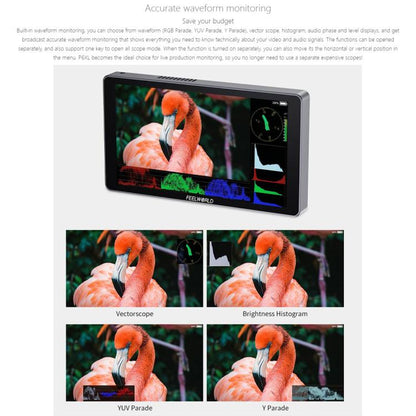 FEELWORLD P6XL 6.0 inch Aluminium Built-in Battery DSLR Camera Field Monitor Touch Screen 4K HDMI High Brightness 1200nit Monitor (Black) - On-camera Monitors by FEELWORLD | Online Shopping UK | buy2fix