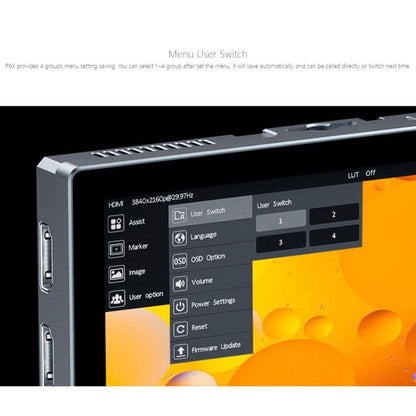 FEELWORLD P6X 5.5 inch Aluminium DSLR Camera Field Monitor Touch Screen 4K HDMI High Brightness 1000nit Monitor (Black) - On-camera Monitors by FEELWORLD | Online Shopping UK | buy2fix