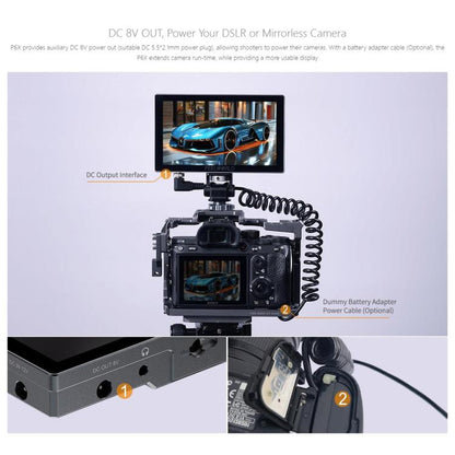FEELWORLD P6X 5.5 inch Aluminium DSLR Camera Field Monitor Touch Screen 4K HDMI High Brightness 1000nit Monitor (Black) - On-camera Monitors by FEELWORLD | Online Shopping UK | buy2fix