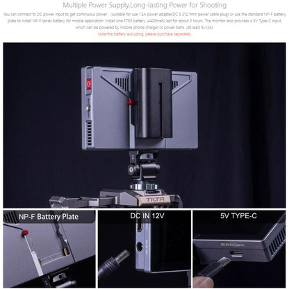 FEELWORLD P6X 5.5 inch Aluminium DSLR Camera Field Monitor Touch Screen 4K HDMI High Brightness 1000nit Monitor (Black) - On-camera Monitors by FEELWORLD | Online Shopping UK | buy2fix