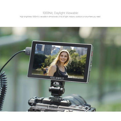 FEELWORLD P6X 5.5 inch Aluminium DSLR Camera Field Monitor Touch Screen 4K HDMI High Brightness 1000nit Monitor (Black) - On-camera Monitors by FEELWORLD | Online Shopping UK | buy2fix