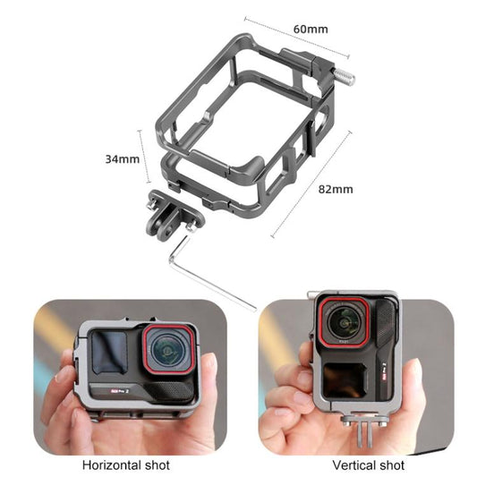 For Insta360 Ace Pro 2 Metal Protective Cage Adapter Frame - Mount & Holder by buy2fix | Online Shopping UK | buy2fix