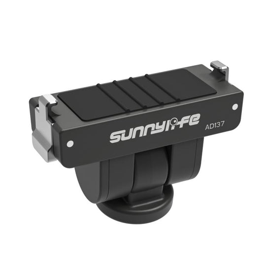 For Insta360 GO Ultra Sunnylife Magnetic Quick Release Adapter Mount 1/4 Interface 180 Tilt Adjustable Selfie Stick Adapter Stand (Black)
